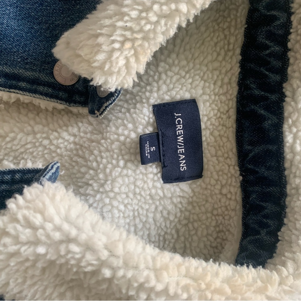 JCrew Womens denim Sherpa jacket - Picture 2 of 3